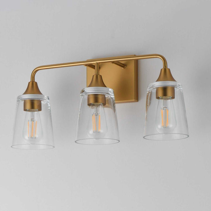 Maxim - 12883CLNAB - Three Light Bath Vanity - Hudson - Natural Aged Brass