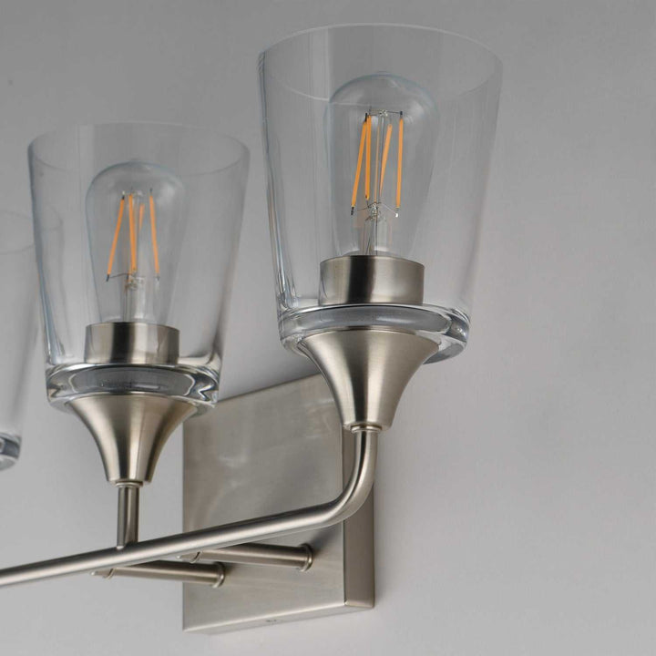 Maxim - 12883CLSN - Three Light Bath Vanity - Hudson - Satin Nickel