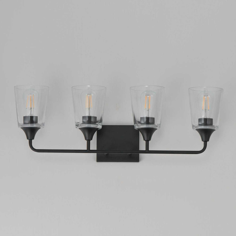 Maxim - 12884CLBK - Four Light Bath Vanity - Hudson - Black