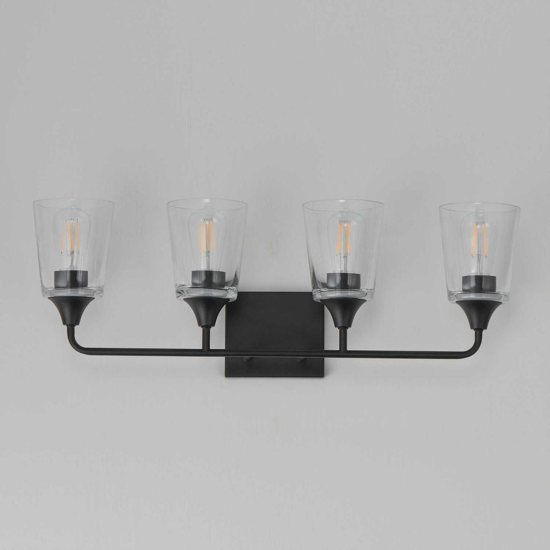Maxim - 12884CLBK - Four Light Bath Vanity - Hudson - Black