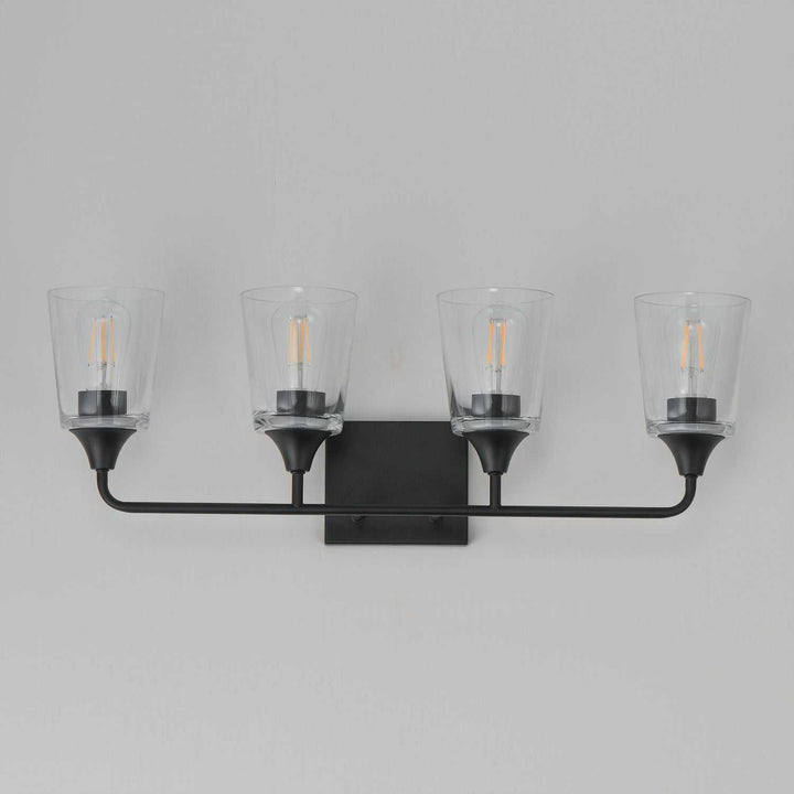 Maxim - 12884CLBK - Four Light Bath Vanity - Hudson - Black
