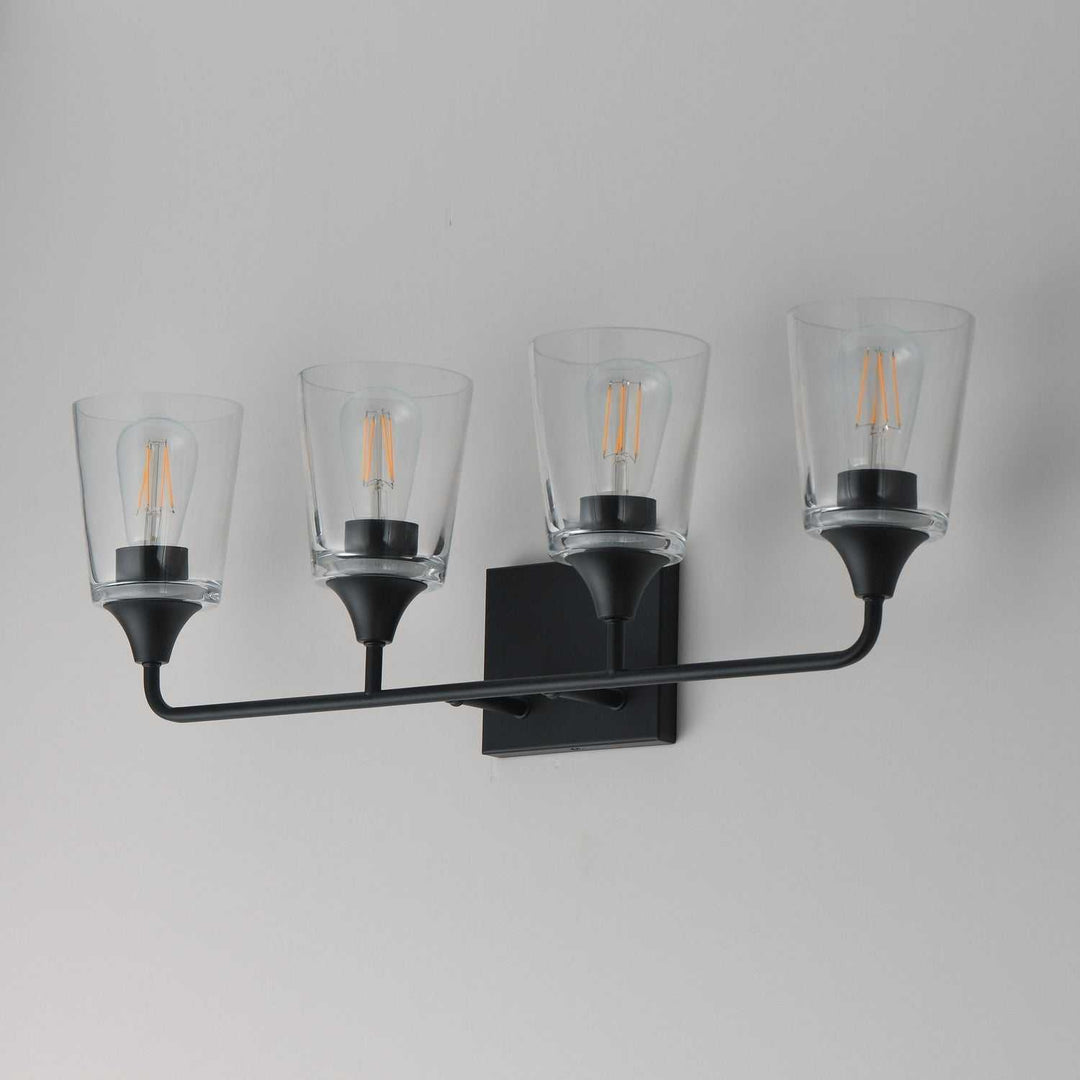 Maxim - 12884CLBK - Four Light Bath Vanity - Hudson - Black