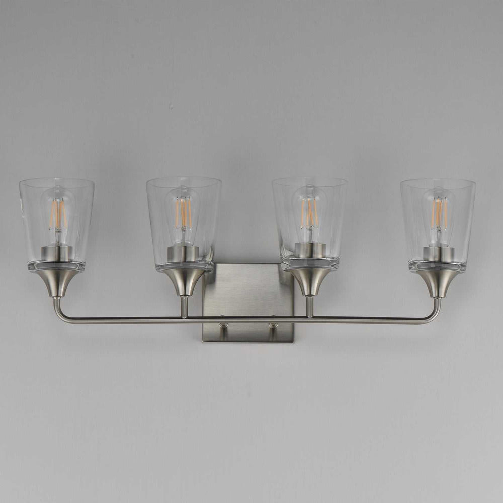 Maxim - 12884CLSN - Four Light Bath Vanity - Hudson - Satin Nickel