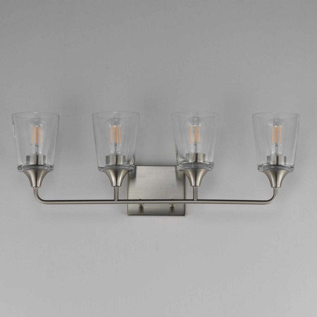 Maxim - 12884CLSN - Four Light Bath Vanity - Hudson - Satin Nickel
