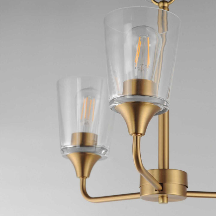 Maxim - 12873CLNAB - Three Light Chandelier - Hudson - Natural Aged Brass