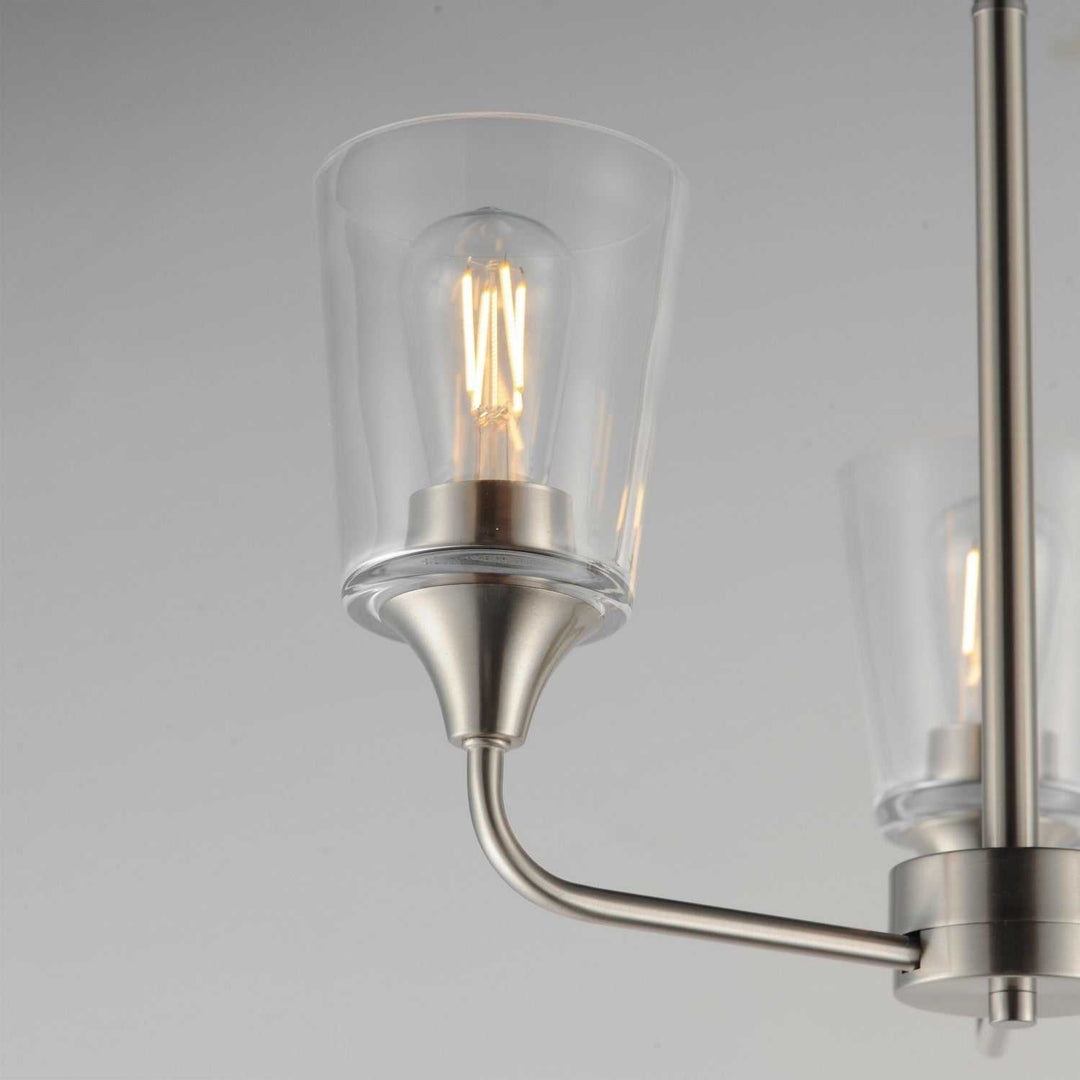Maxim - 12873CLSN - Three Light Chandelier - Hudson - Satin Nickel