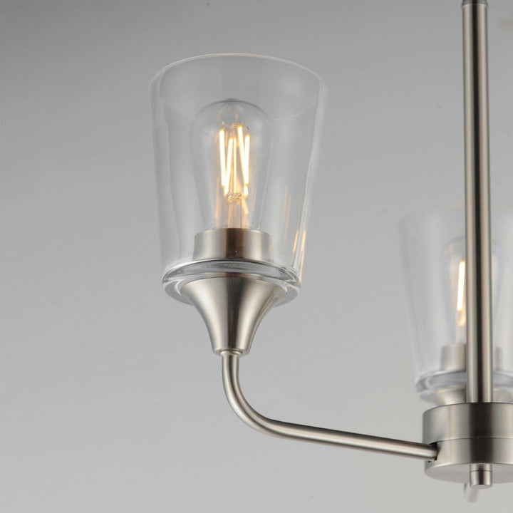 Maxim - 12873CLSN - Three Light Chandelier - Hudson - Satin Nickel