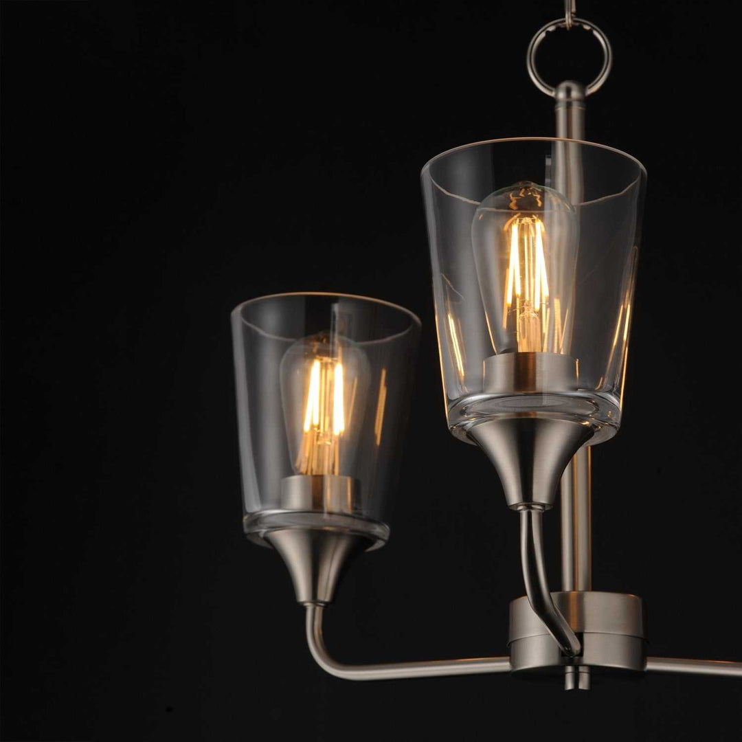 Maxim - 12873CLSN - Three Light Chandelier - Hudson - Satin Nickel