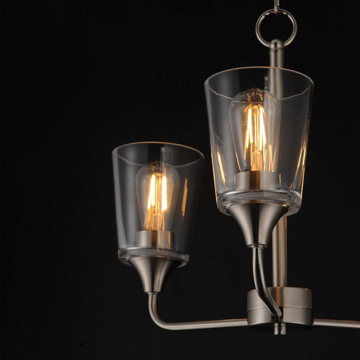 Maxim - 12873CLSN - Three Light Chandelier - Hudson - Satin Nickel