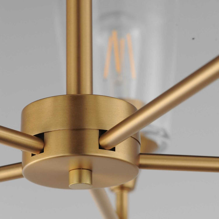 Maxim - 12875CLNAB - Five Light Chandelier - Hudson - Natural Aged Brass