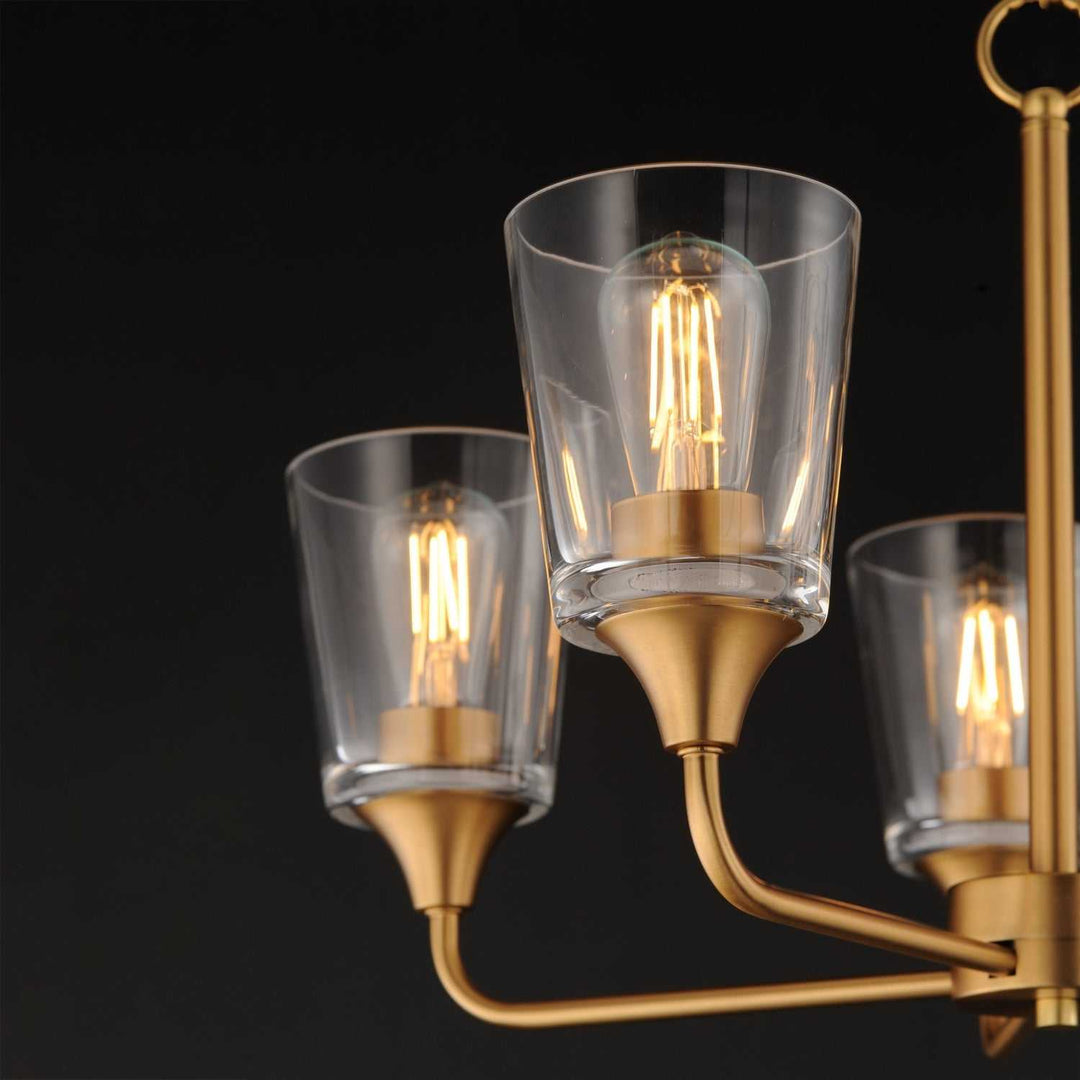 Maxim - 12875CLNAB - Five Light Chandelier - Hudson - Natural Aged Brass