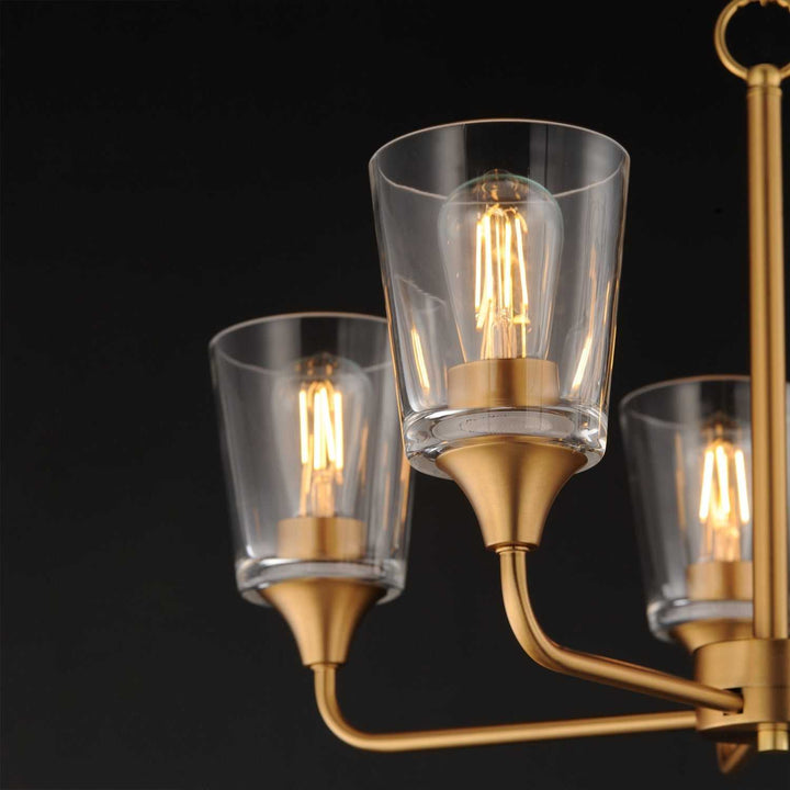 Maxim - 12875CLNAB - Five Light Chandelier - Hudson - Natural Aged Brass