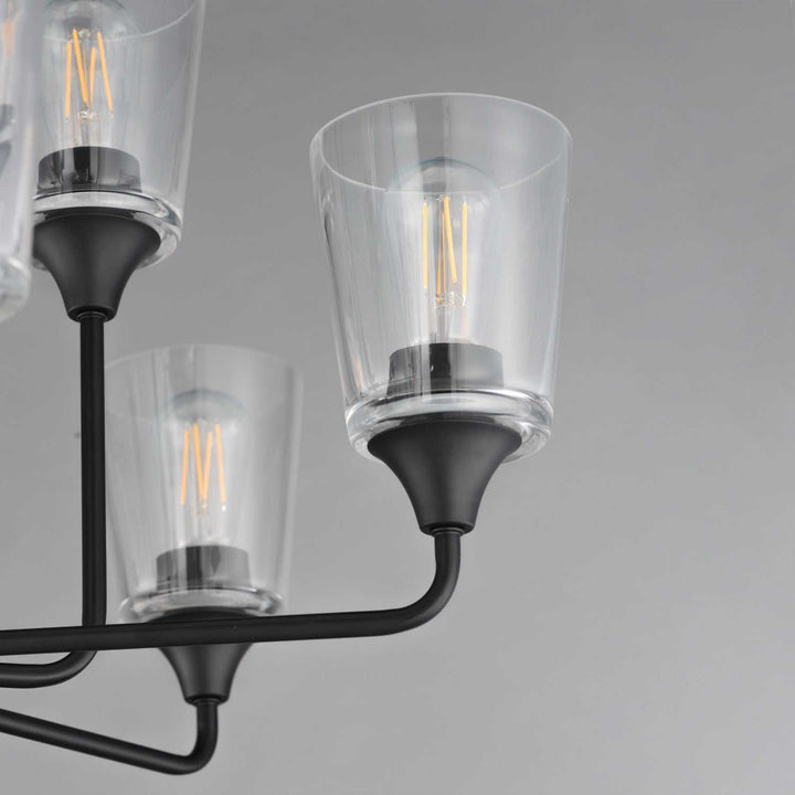 Maxim - 12879CLBK - Nine Light Chandelier - Hudson - Black