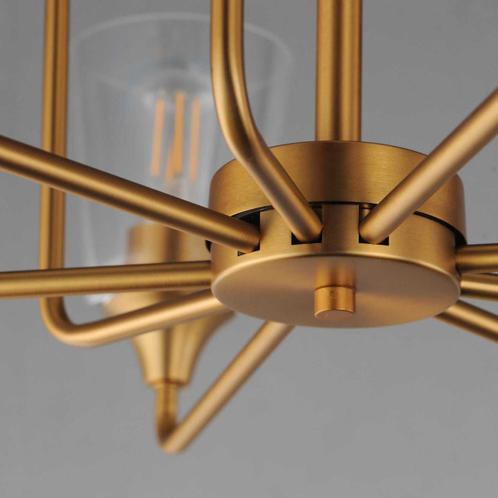 Maxim - 12879CLNAB - Nine Light Chandelier - Hudson - Natural Aged Brass