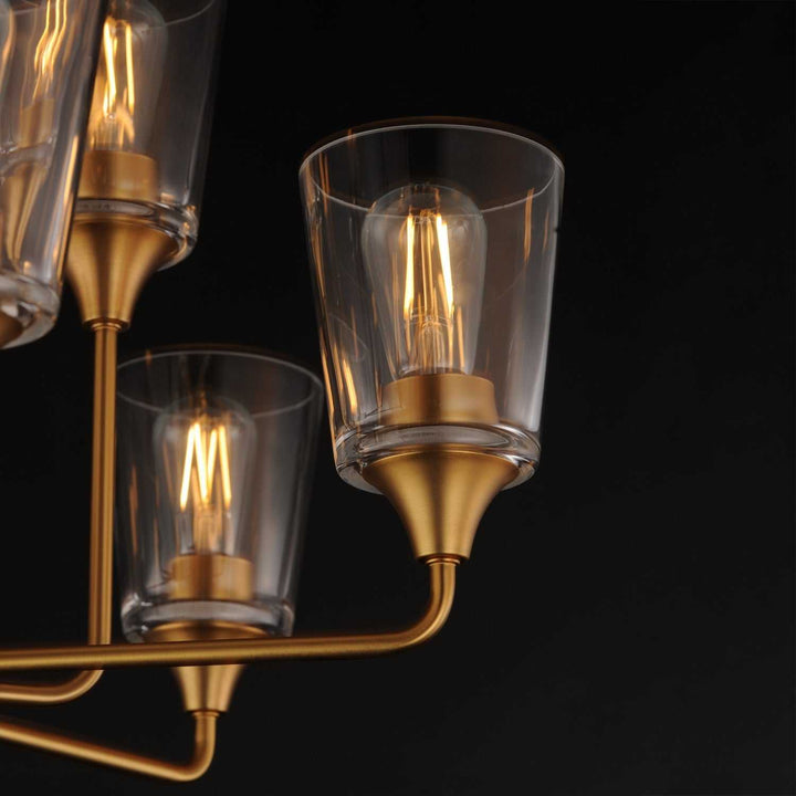 Maxim - 12879CLNAB - Nine Light Chandelier - Hudson - Natural Aged Brass