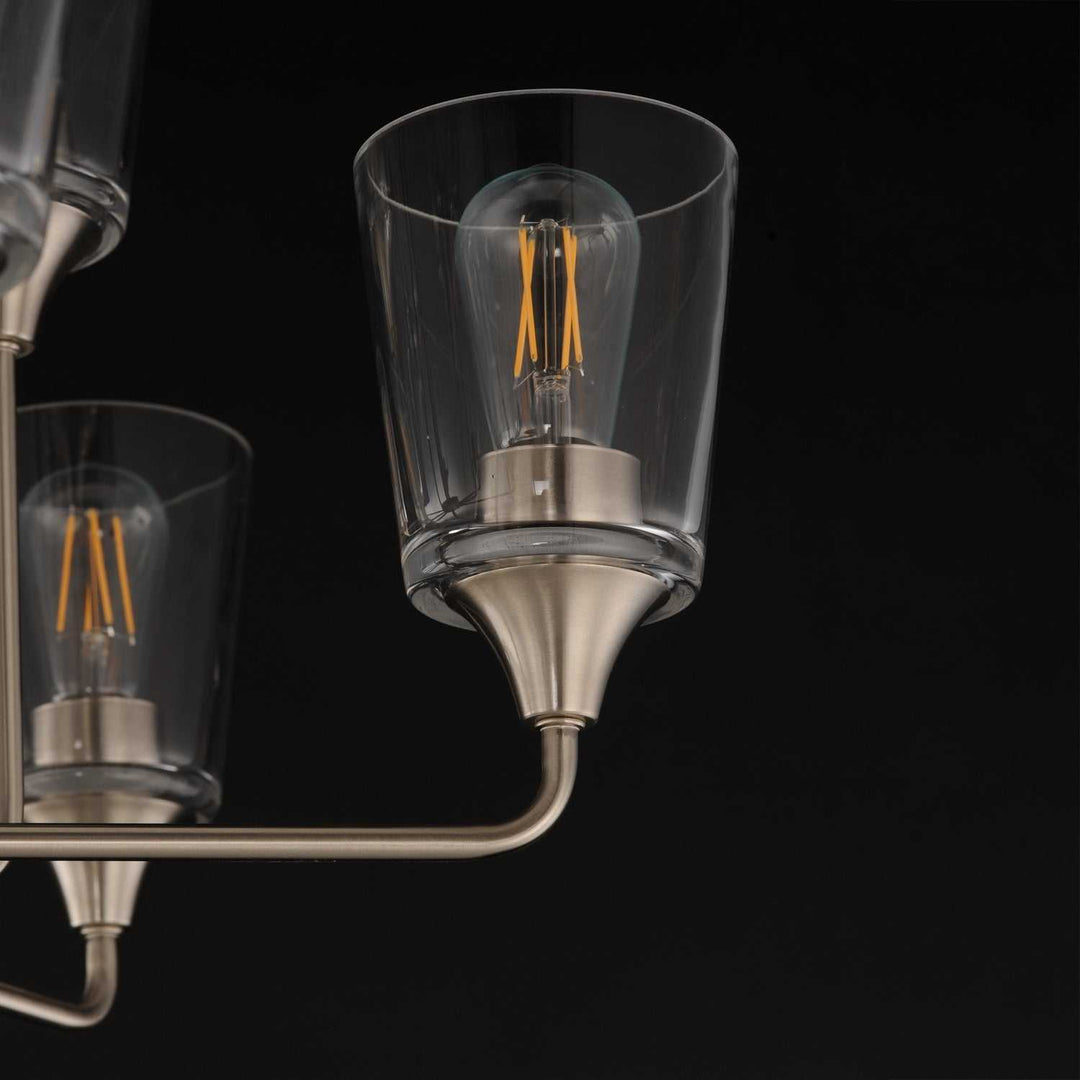 Hudson Nine Light Chandelier in Satin Nickel Maxim