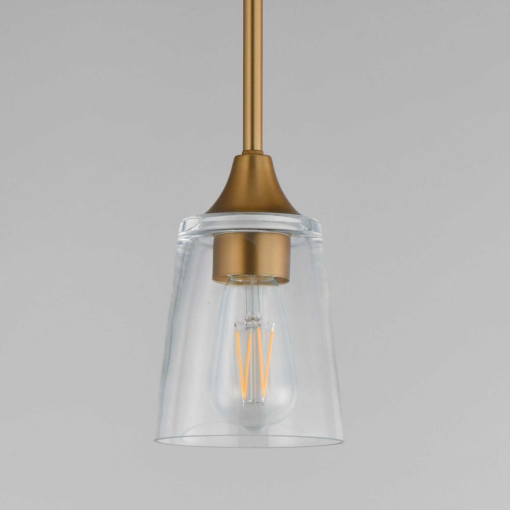 Maxim - 92880CLNAB - One Light Pendant - Hudson - Natural Aged Brass