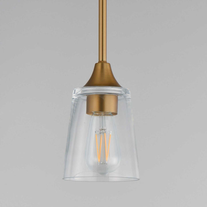 Maxim - 92880CLNAB - One Light Pendant - Hudson - Natural Aged Brass