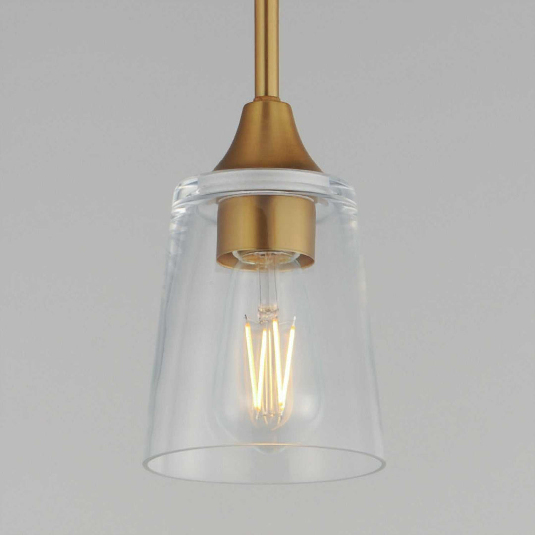 Maxim - 92880CLNAB - One Light Pendant - Hudson - Natural Aged Brass