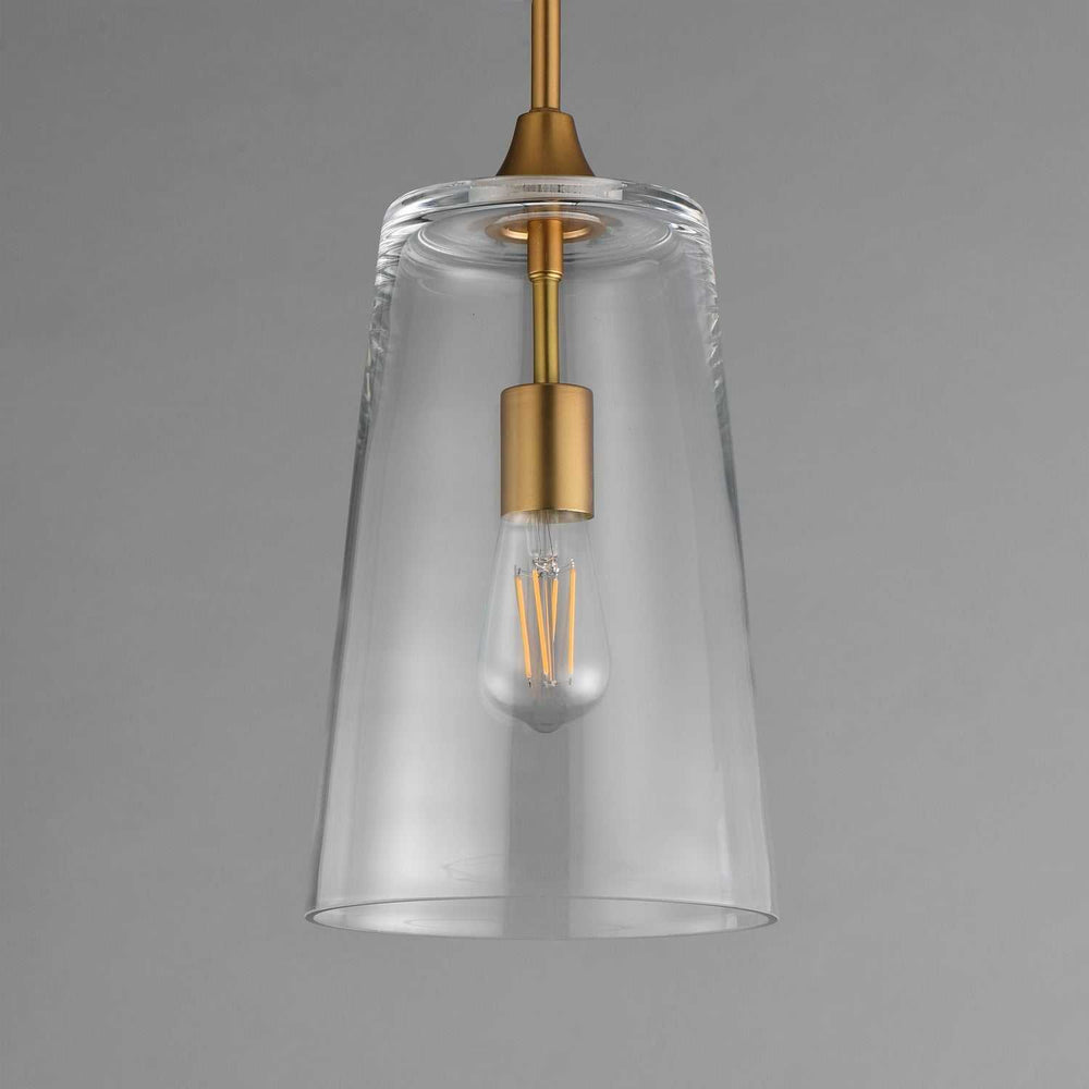 Maxim - 12886CLNAB - One Light Pendant - Hudson - Natural Aged Brass