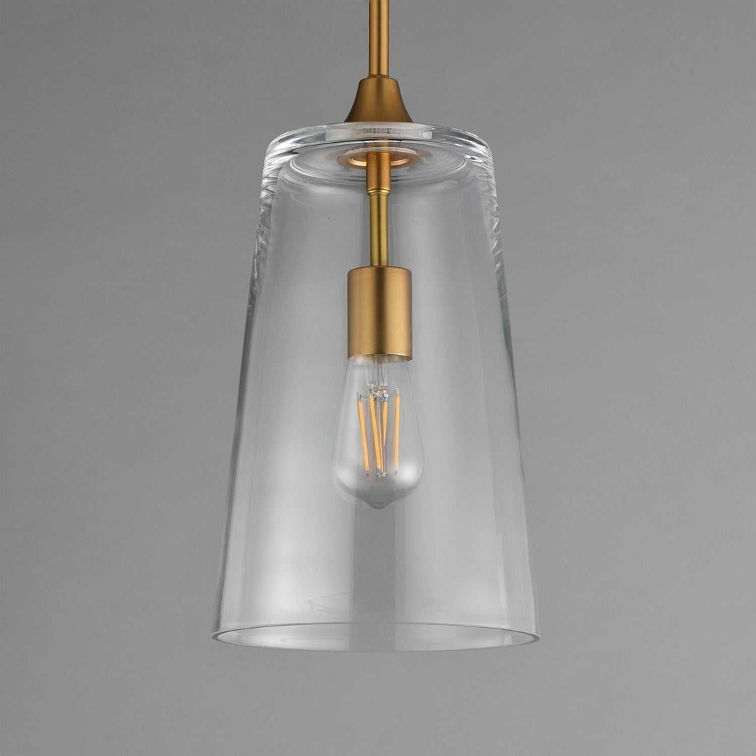 Maxim - 12886CLNAB - One Light Pendant - Hudson - Natural Aged Brass