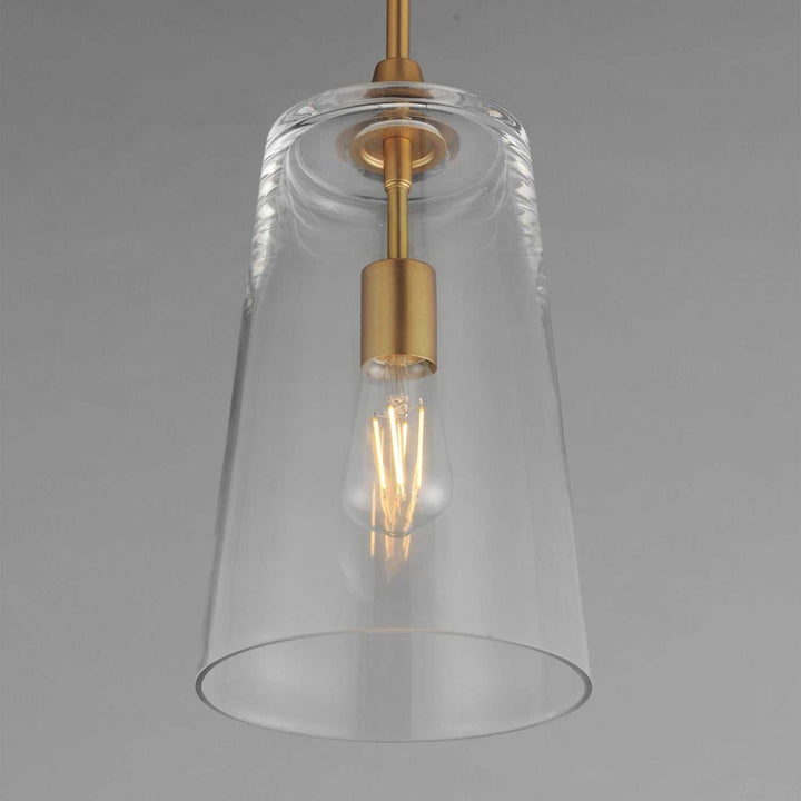 Maxim - 12886CLNAB - One Light Pendant - Hudson - Natural Aged Brass