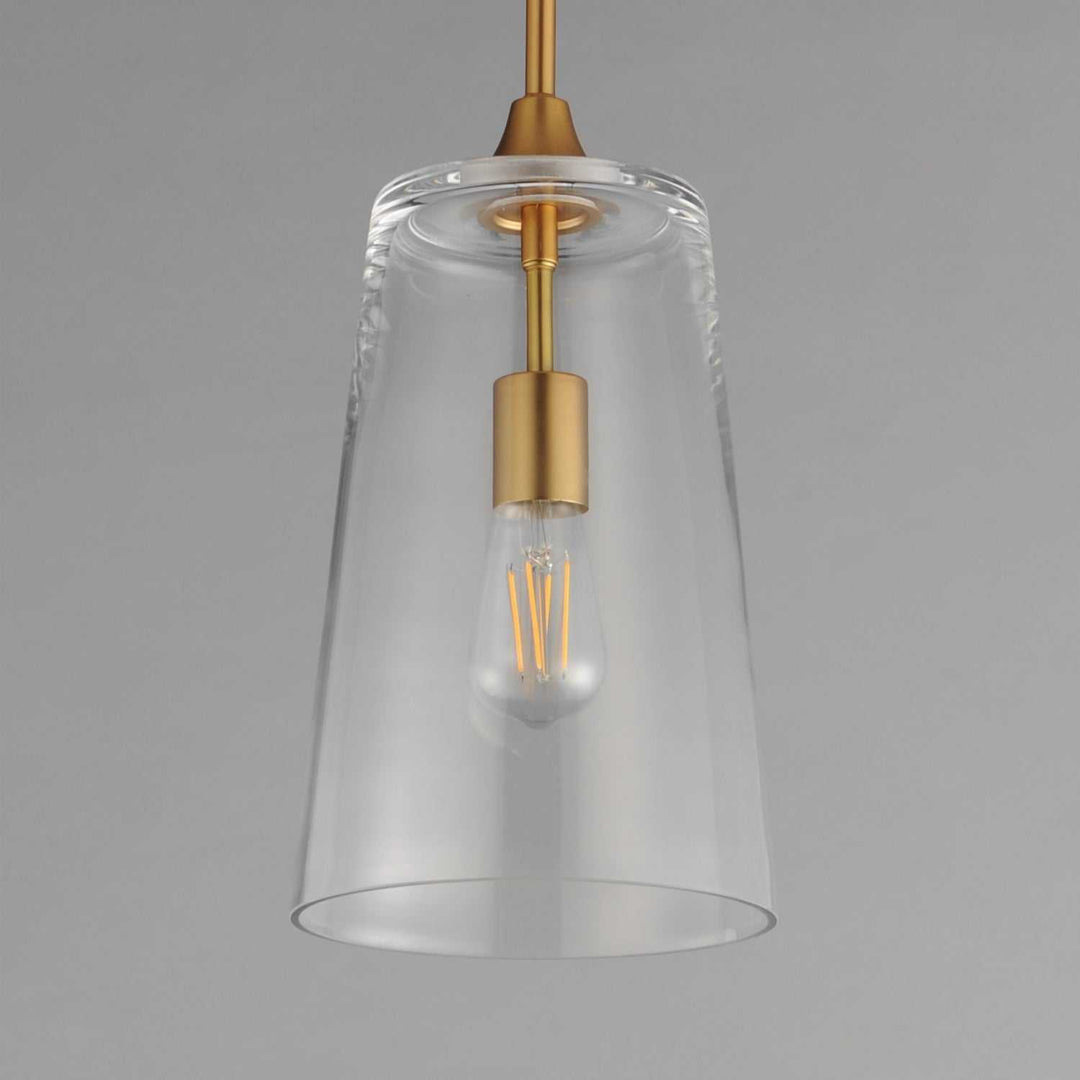 Maxim - 12886CLNAB - One Light Pendant - Hudson - Natural Aged Brass