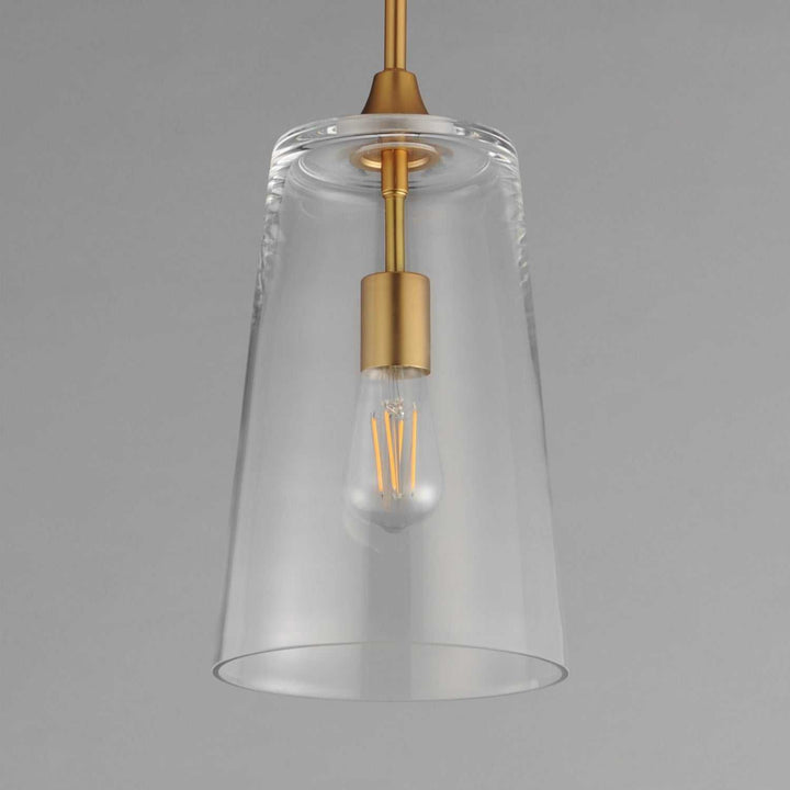 Maxim - 12886CLNAB - One Light Pendant - Hudson - Natural Aged Brass