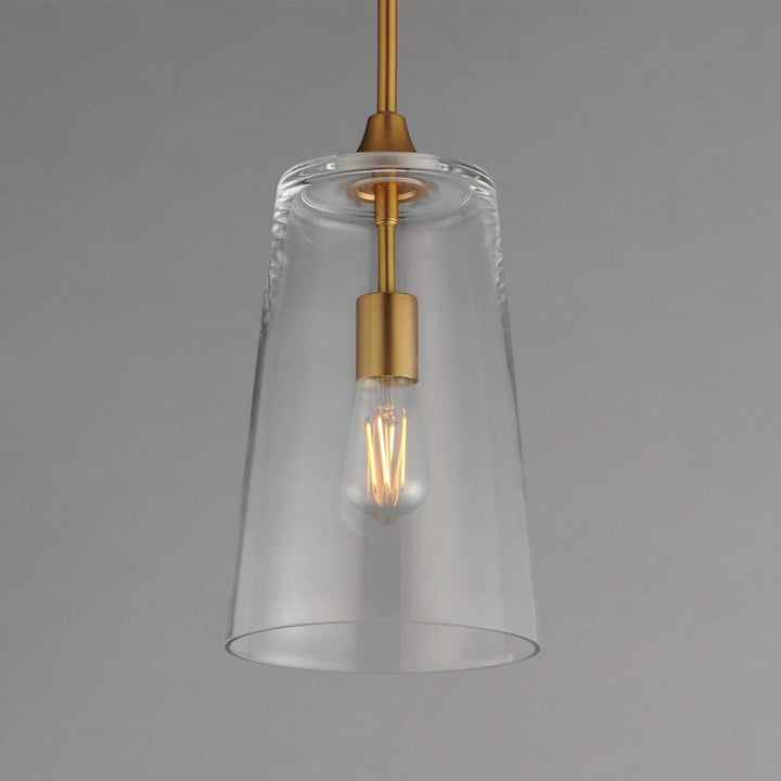 Maxim - 12886CLNAB - One Light Pendant - Hudson - Natural Aged Brass