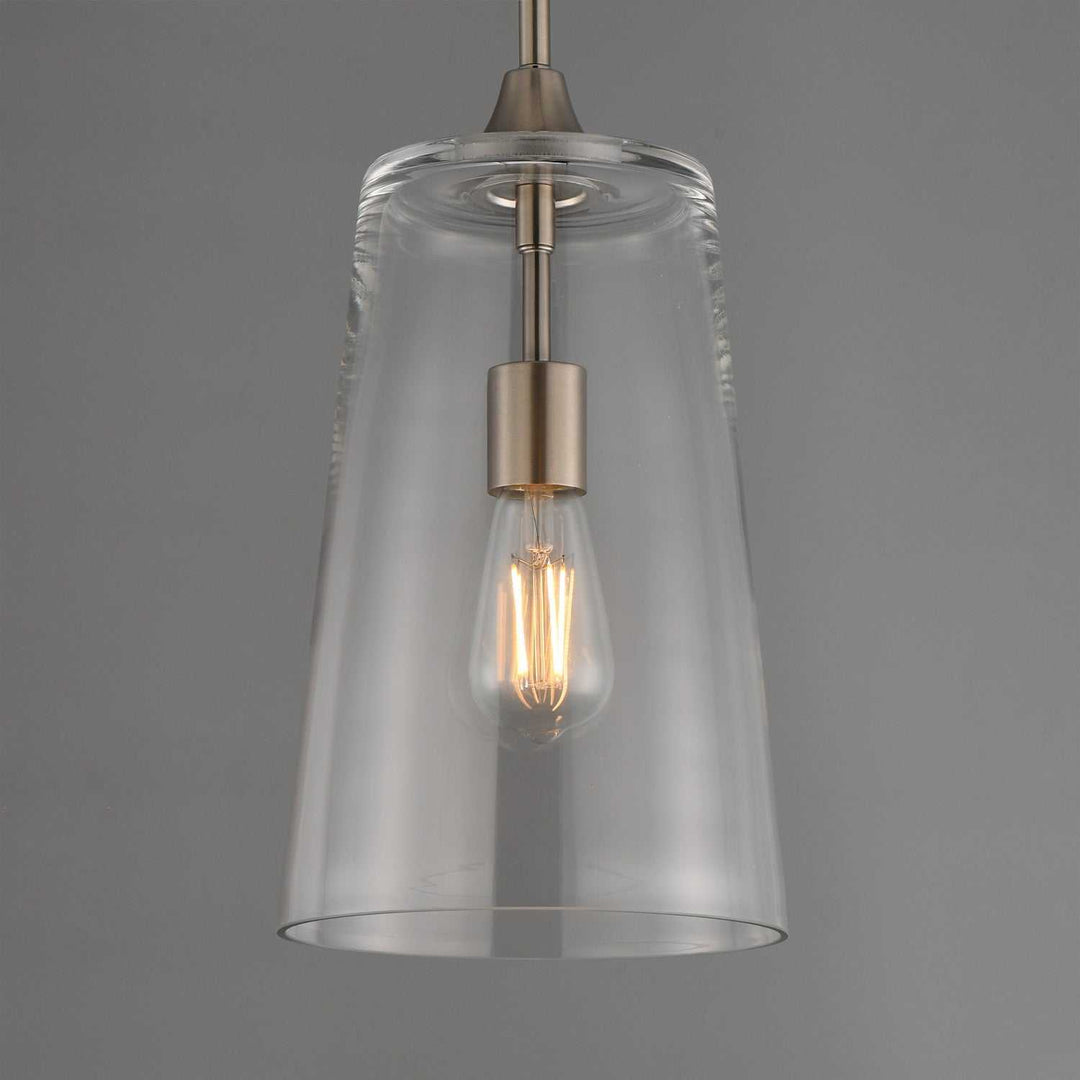 Maxim - 12886CLSN - One Light Pendant - Hudson - Satin Nickel