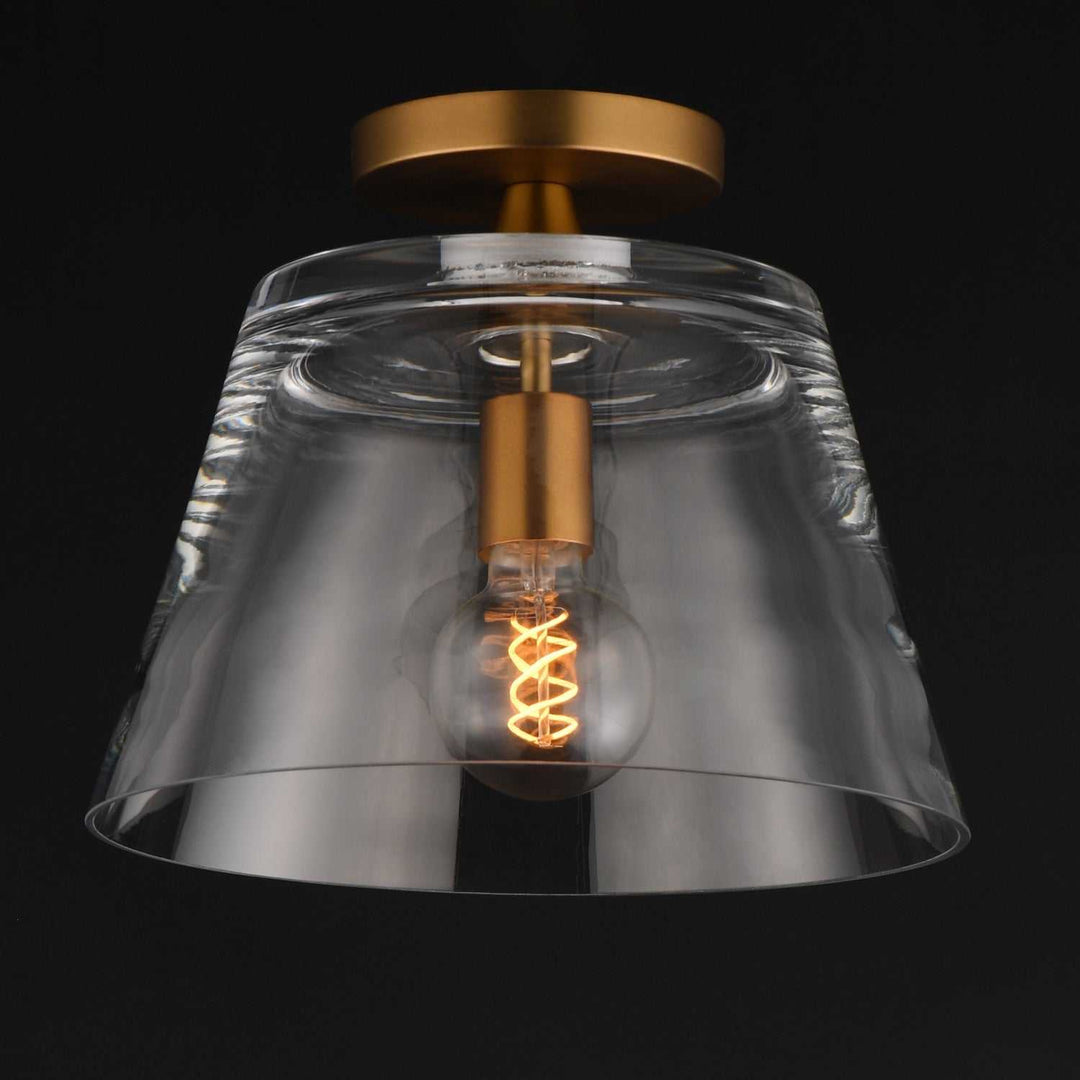 Maxim - 12880CLNAB - One Light Pendant - Hudson - Natural Aged Brass
