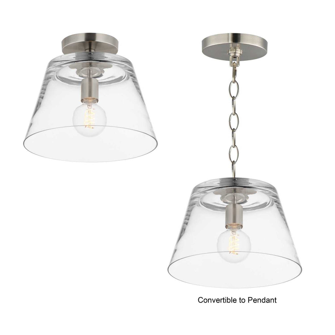 Hudson One Light Pendant in Satin Nickel Maxim