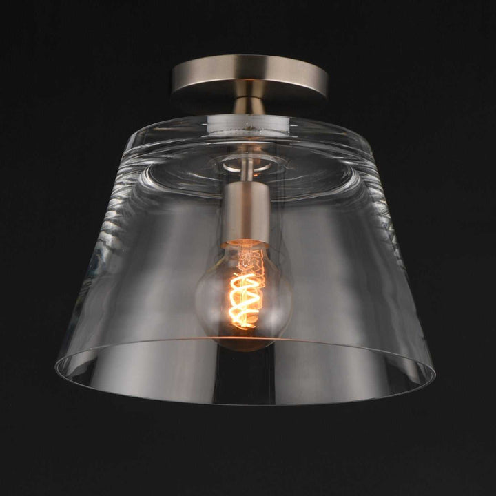 Hudson One Light Pendant in Satin Nickel Maxim