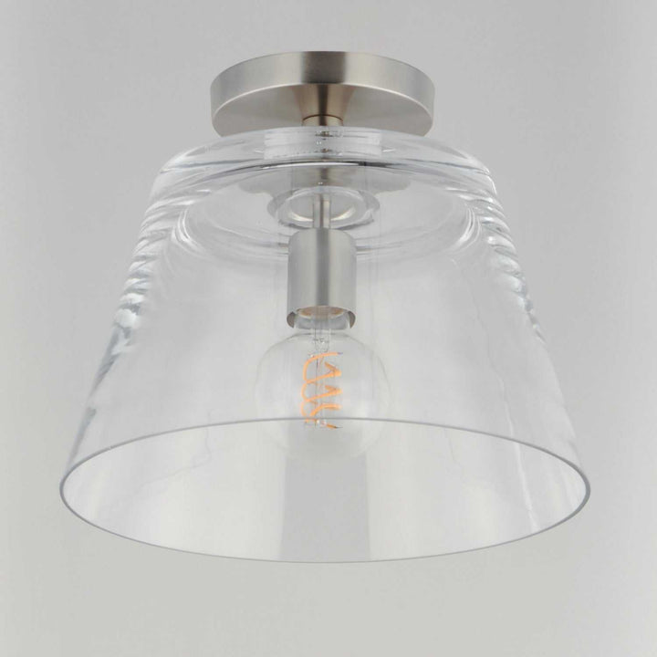 Hudson One Light Pendant in Satin Nickel Maxim