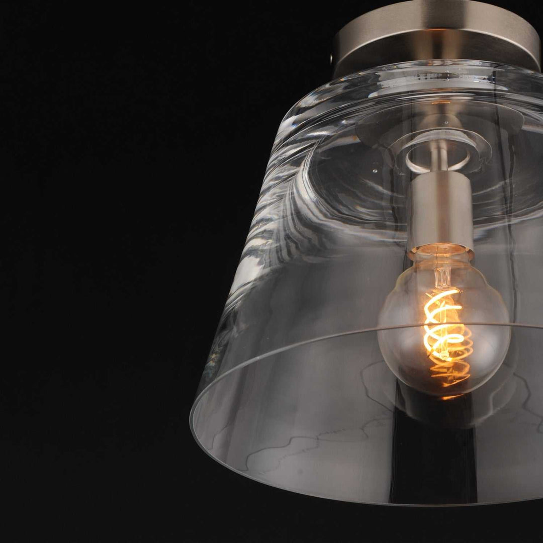 Hudson One Light Pendant in Satin Nickel Maxim