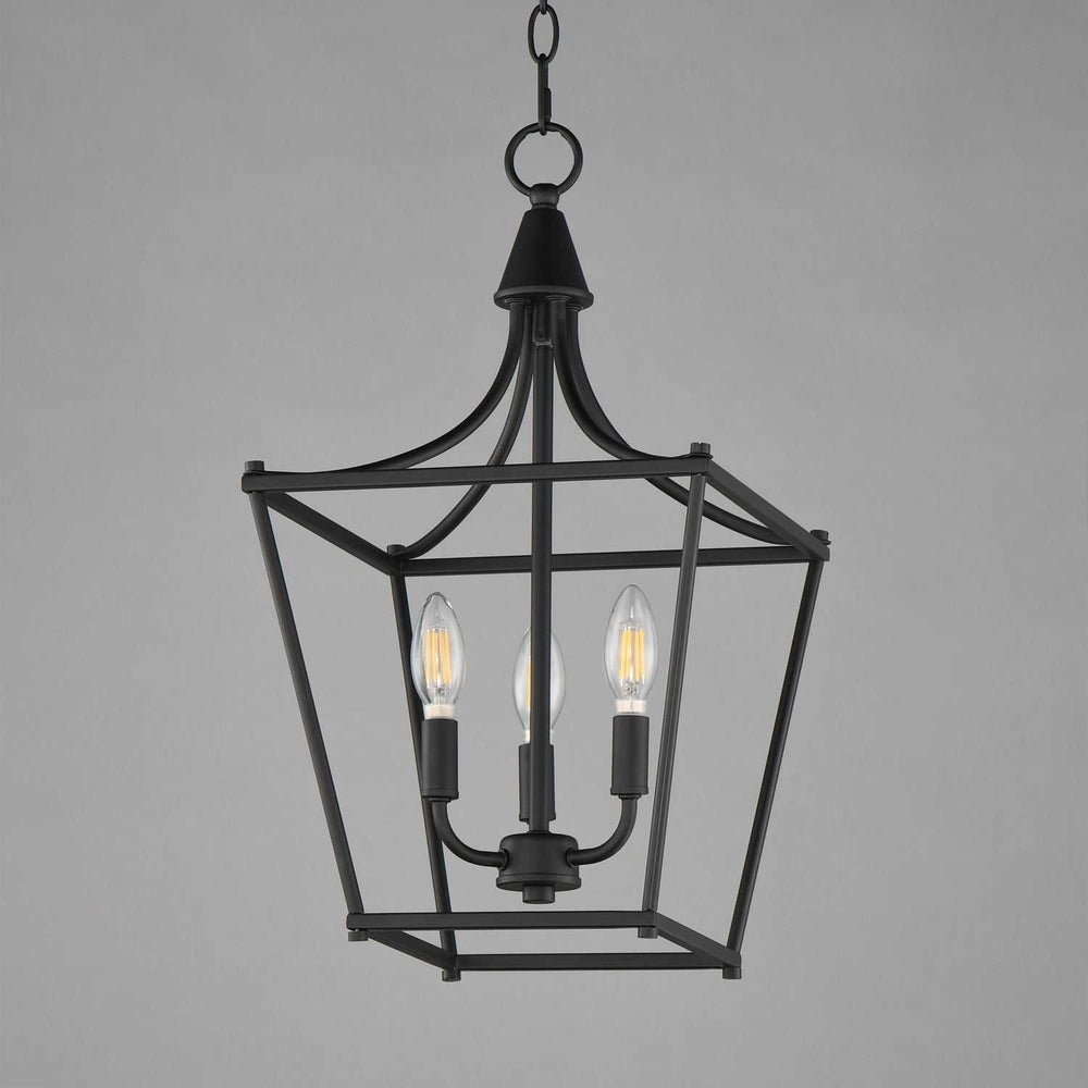 Maxim - 25313BK - Three Light Pendant - Clifton - Black