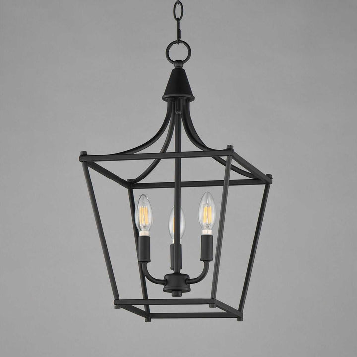 Maxim - 25313BK - Three Light Pendant - Clifton - Black