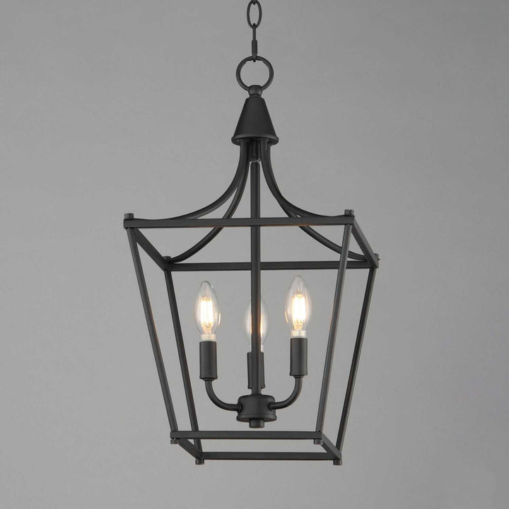 Maxim - 25313BK - Three Light Pendant - Clifton - Black