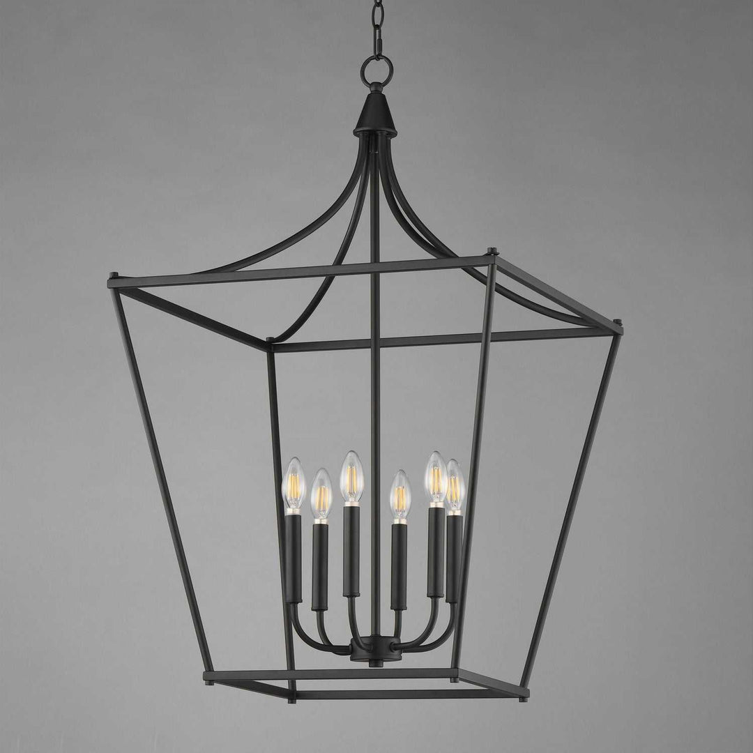 Maxim - 25316BK - Six Light Pendant - Clifton - Black