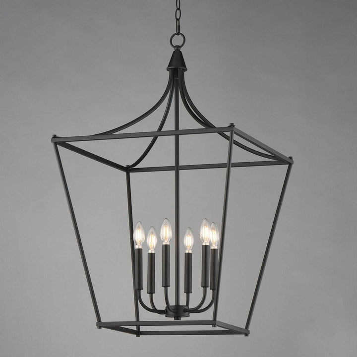 Maxim - 25316BK - Six Light Pendant - Clifton - Black