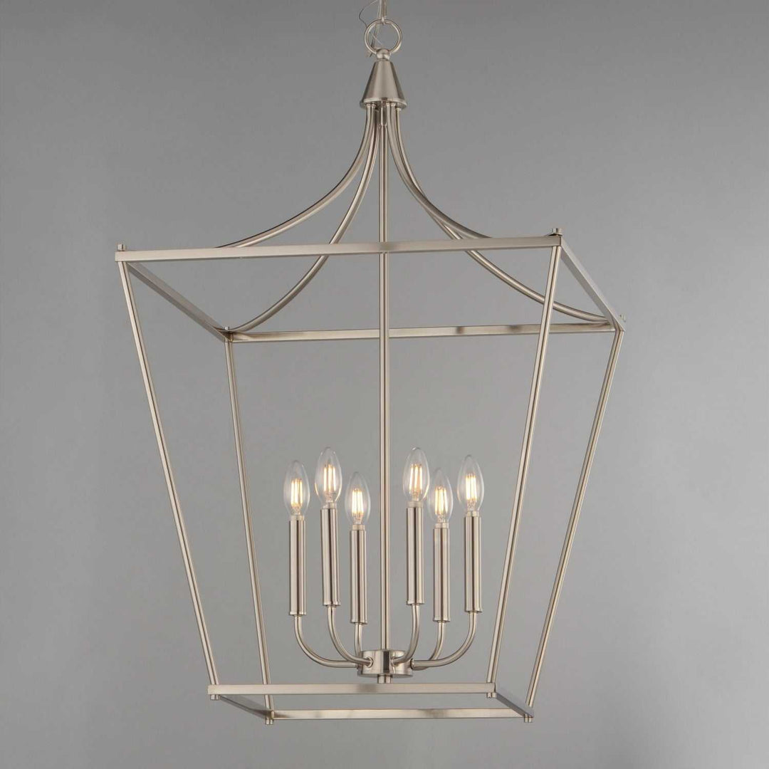 Maxim - 25316SN - Six Light Pendant - Clifton - Satin Nickel