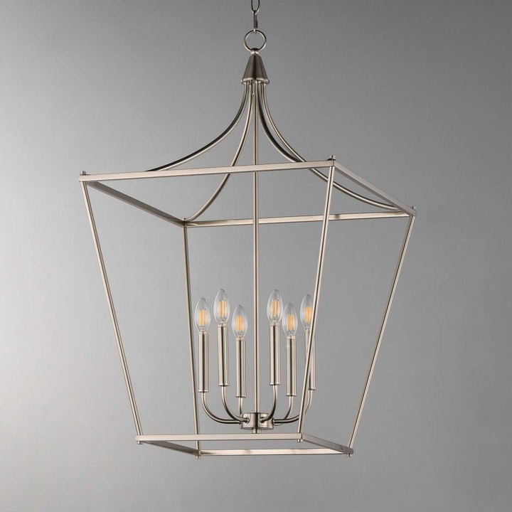 Maxim - 25316SN - Six Light Pendant - Clifton - Satin Nickel