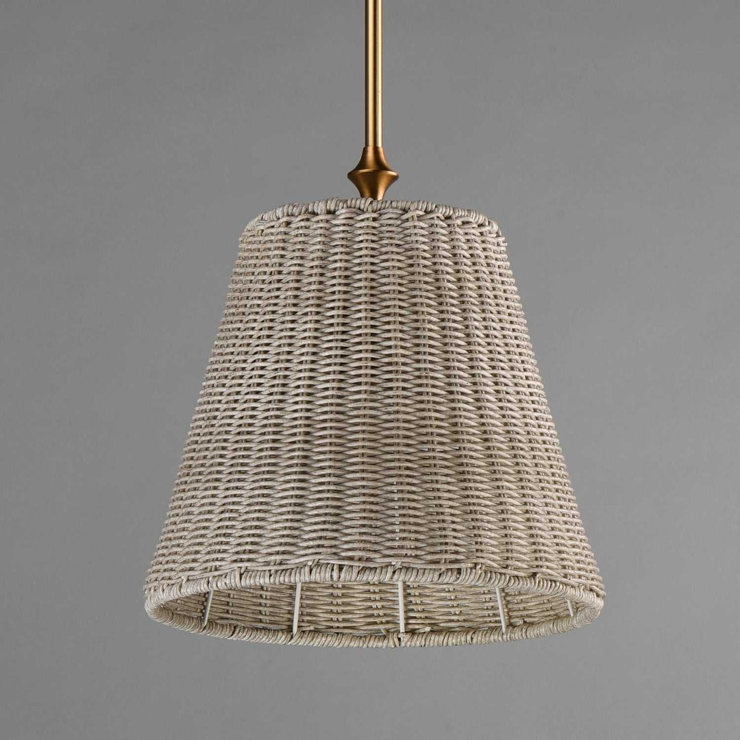 Maxim - 21486WWTNAB - One Light Pendant - Baja - Natural Aged Brass