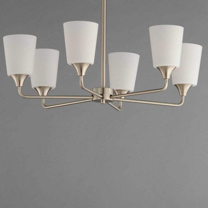 Maxim - 12876SWSN - Six Light Chandelier - Hudson - Satin Nickel