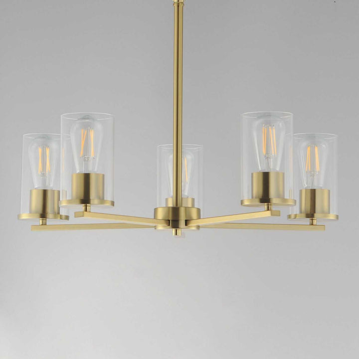 Maxim - 10286CLSBR - Five Light Chandelier - Lateral - Satin Brass