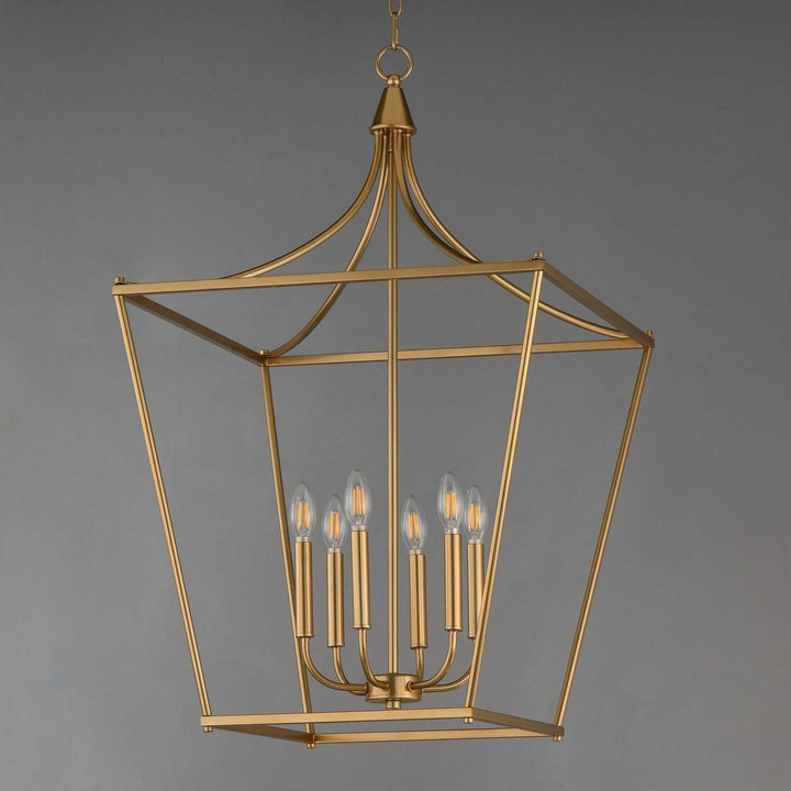 Maxim - 25316NAB - Six Light Pendant - Clifton - Natural Aged Brass
