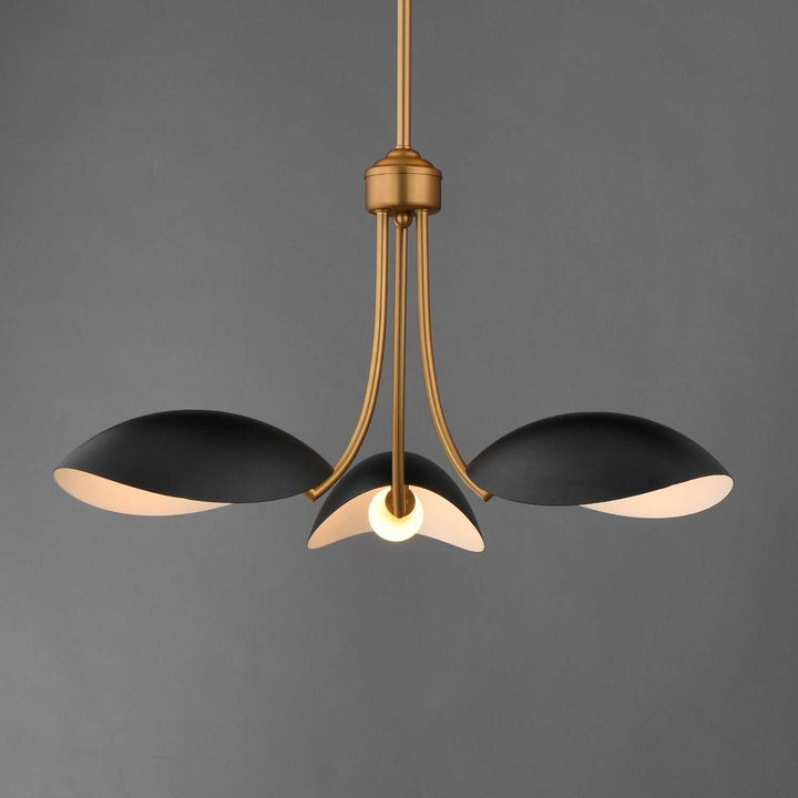 Maxim - 10824BKNAB - Three Light Pendant - Maris - Black / Natural Aged Brass