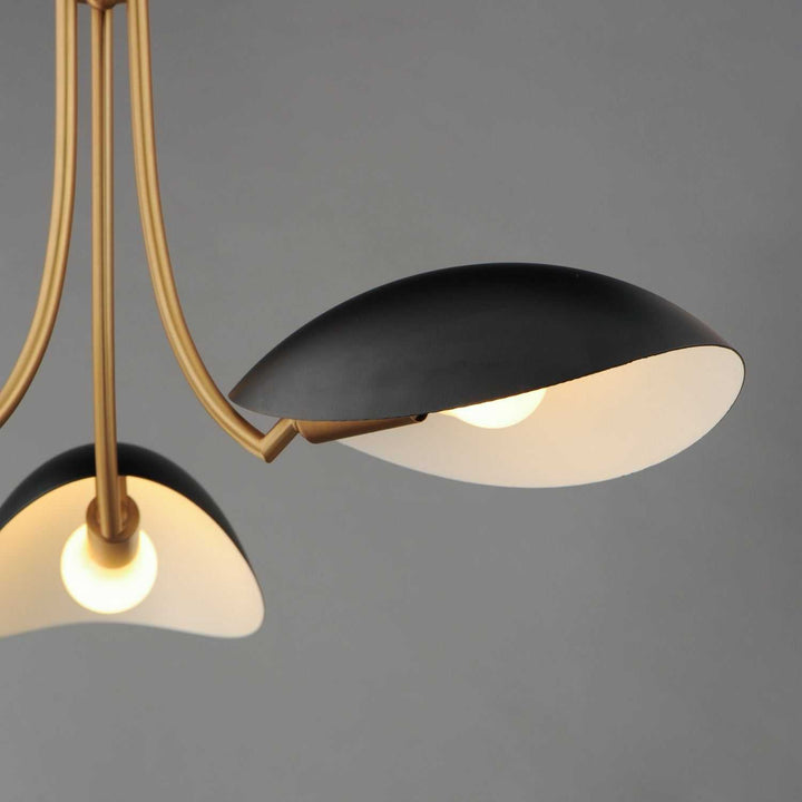Maxim - 10824BKNAB - Three Light Pendant - Maris - Black / Natural Aged Brass