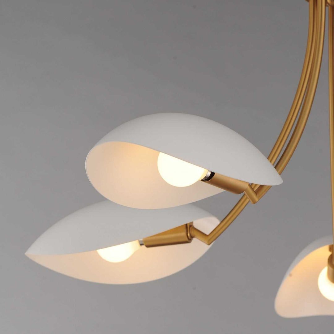 Maxim - 10825WTNAB - Five Light Chandelier - Maris - White/Natural Aged Brass