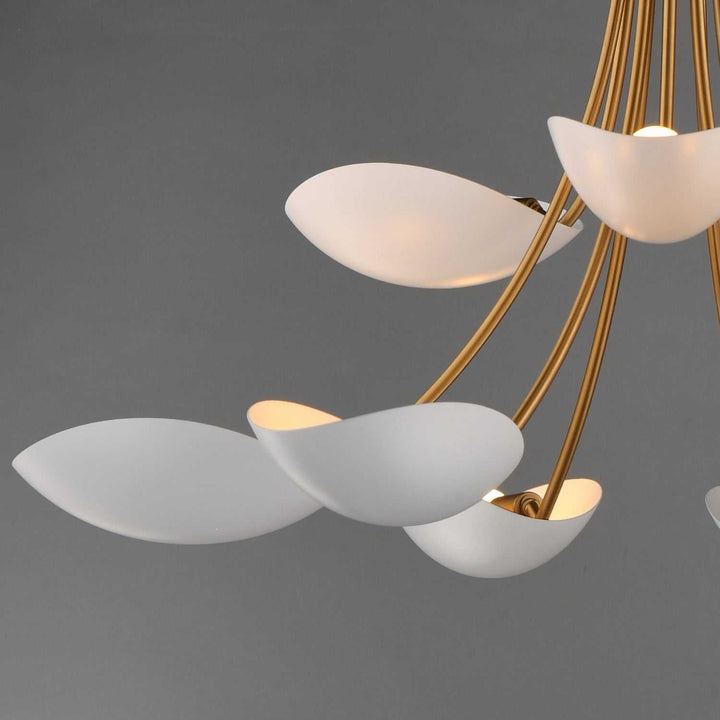 Maxim - 10829WTNAB - Nine Light Chandelier - Maris - White/Natural Aged Brass
